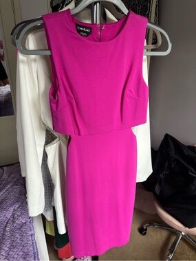 bebe Magenta Sleeveless Sheath Dress